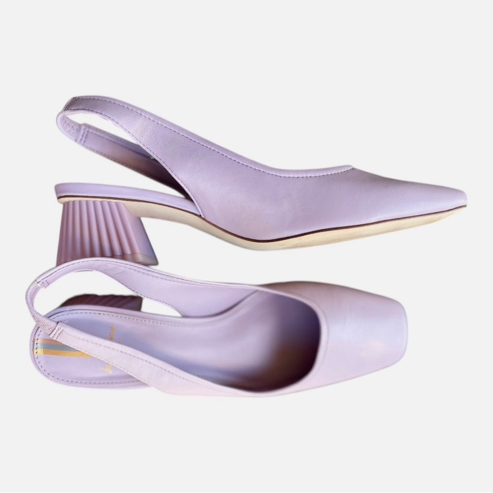 Sam Edelman Toren Slingback Mule in Pale Lilac Leather 6.5